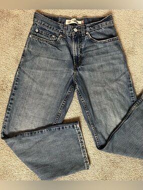 Levis 569 Loose Straight Blue Light Wash Cotton Denim Jeans Size 12 Girl 26x26 F